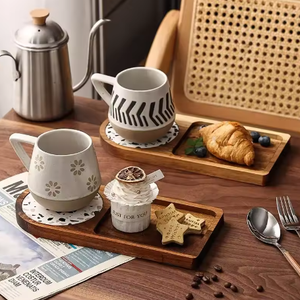 แก้วกาแฟสโตนแวร์วินเทจพร้อมโลโก้ปรับแต่งได้ ปลอดภัยสำหรับอาหาร ใช้กับเครื่องล้างจาน/ไมโครเวฟได้ เหมาะสำหรับชา/กาแฟ ของตกแต่งบ้าน ของขวัญทางธุรกิจ - Product Image 5