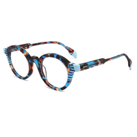 Monture de lunettes de vue Omelle pour jeunes, légère, en acétate, ronde, à monture complète, protection UV400, finition brillante naturelle, lunettes de lecture