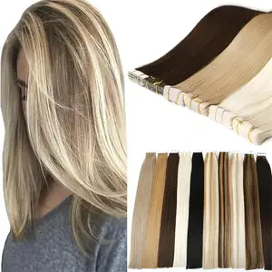 Factory Direct Real 100% Human Double Drawn Russian Blonde Remy Raw Tape Hair Extensions