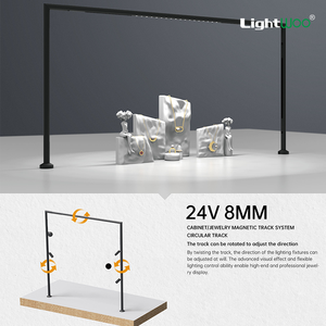 <span class=keywords><strong>Rail</strong></span> magnétique <span class=keywords><strong>LED</strong></span> 24V R90 3CCT 1.5W 6W pour vitrine de bijoux, système ultra-plat 8mm, idéal pour hôtels modernes - Product Image 4