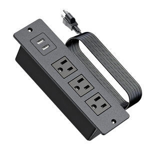 Estación de Carga Oculta para Muebles con 2 Tomas de Corriente, Fuente de Alimentación USB Dual, <span class=keywords><strong>Enchufe</strong></span> Eléctrico, Regleta de Escritorio Oculta - Product Image 5