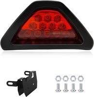 Feu Stop LED 12V Étanche Style F1, Triangle Rouge Clignotant, Feu Arrière Universel d'Avertissement pour Tous Véhicules