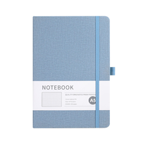 Cahier de journal intime à couverture rigide à sangle élastique de luxe A6 personnalisé avec logo imprimé