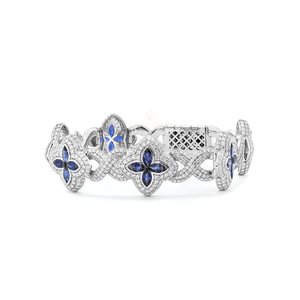 Bracelet élégant pour femme en argent sterling 925 avec chaîne à maillons en diamant, style hip-hop, réglable - TIARAS JEWELS - Product Image 4