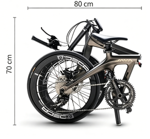 Bicicleta Plegable de Fibra de Carbono, 18 Velocidades, 20 Pulgadas, Frenos de Disco Hidráulicos con Cable, Ruedas de Magnesio, Capacidad de Carga de 120 kg, ARIA ARIA - Product Image 1