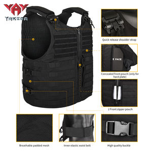 Colete Tático Yakeda à Prova de Facadas para Homens Equipamento de Segurança Treinamento Protetor com Fivela de Liberação Rápida Preta - Product Image 6