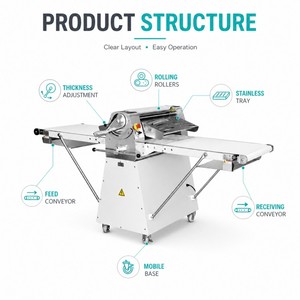Laminoir à pâte <span class=keywords><strong>de</strong></span> table à couches distinctes et uniformes avec moteur pour une utilisation facile, idéal pour <span class=keywords><strong>la</strong></span> production <span class=keywords><strong>de</strong></span> pâtisseries croustillantes multicouches - Product Image 3