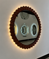 Miroir de maquillage intelligent avec éclairage LED, écran tactile, luminosité réglable, trois couleurs d'éclairage pour salle de bain