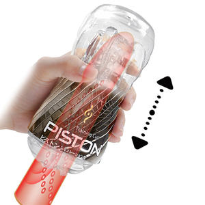 TPE Masturbation Cup Clear Crystal <b>Male</b> Masturbator Training <b>Toys</b> For Adult - Product Image 4
