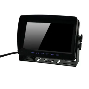 Monitor per poggiatesta per auto con ingresso ad alta definizione da 7 pollici con copertura nera