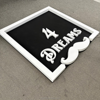 Letrero LED Retroiluminado Personalizado Directo de Fábrica, Letras de Canal 3D con Luz Cálida, Letrero de Pared Interior para Negocios y Marcas