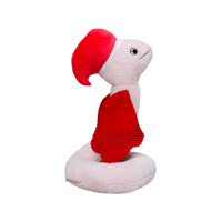 Peluche personnalisée brodée Dragon Serpent de Noël, ODM OEM, Serpent ailé avec chapeau de Père Noël, pour la détente des fêtes