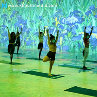 Proyector de Experiencia Inmersiva para Yoga, Video, Proyección de Pared 3D en Interiores, Sala de Experiencia con Luces Mágicas, Video de Yoga de 360 Grados