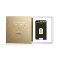 Emballage cadeau pour lingot d'or de 100g avec logo imprimé, emballage de raffinage de lingot d'or, carte blister anti-effraction, cadre flottant 3D