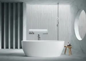 Contemporary Custom Large Deep Soaking Freestanding Bathroom Standing Acrylic Corner Bathtub Bath Tub For Adults