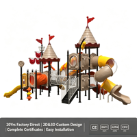Aire de jeux pour enfants, grand toboggan, série bateau pirate, équipement de divertissement extérieur pour enfants