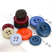 Tersedia Pengiriman Cepat Grosir Kancing Resin Flatback Ramah Lingkungan Warna-Warni Bulat 4 Lubang 15mm 20mm