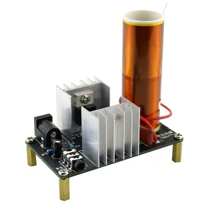 DIY Kit Mini Music Tesla-Coil Plasma Speaker Tesla-Arc Generator Resonant Wireless Transmission DC 15V-24V Plasma Stereo Speaker