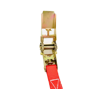 19.5feet 1inch lc1100lbs Ratchet Tie xuống dây đai không có móc đỏ Polyester Webbing dây đeo - Product Image 2