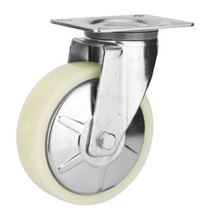 5 pouces En Fonte <span class=keywords><strong>Chariot</strong></span> En Métal Blanc Pp Europe Type <span class=keywords><strong>Roulette</strong></span> - Product Image 1