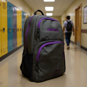 Zaino Scolastico Nicksclub 35L in Nylon con Chiusura Antifurto a Cerniera, Stile Urbano alla Moda per Studenti - Product Image 2