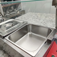 Machines chauffe-plats pour buffet, 4 bacs, bain-marie électrique de table avec verre pour restaurant