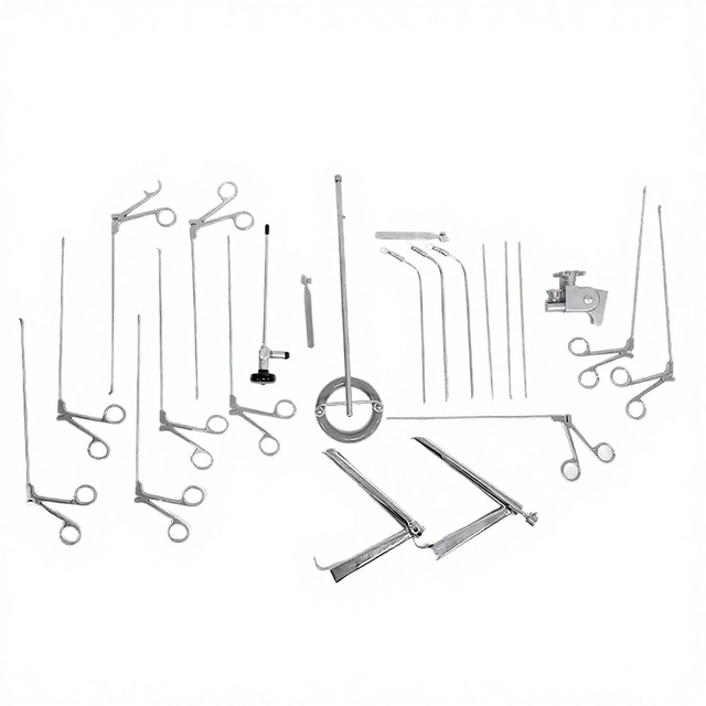 Surgical Optical Multifunctional ENT Surgical Self Retaining Laryngoscope Set Rigid Operating Laryngoscope