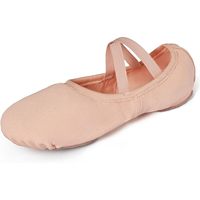 Chaussures de ballet souples Dynadans en tissu extensible pour femmes, en toile, à semelle fendue, talon plat, doublure en coton, fabriquées aux États-Unis pour adultes et filles