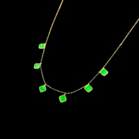 Collier en jadéite birmane de qualité naturelle A, collier en jadéite trèfle à quatre feuilles, collier en jadéite pour femme (avec NGTC)