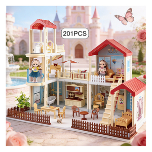 Mini-meubles et accessoires pour maison de poupée, ensemble de jouets de cuisine miniatures en plastique DIY, modèle de villa, cadeau créatif pour enfants - Product Image 2