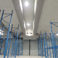 Conduit d'air carré en tissu flexible pour la distribution d'air dans les grands espaces de stockage frigorifique, montage au plafond