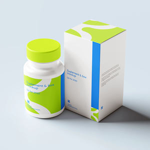Boîte en papier pliable avec logo personnalisé pour médicaments, pilules, multivitamines, emballages <span class=keywords><strong>de</strong></span> produits pharmaceutiques, recyclable - Product Image 2