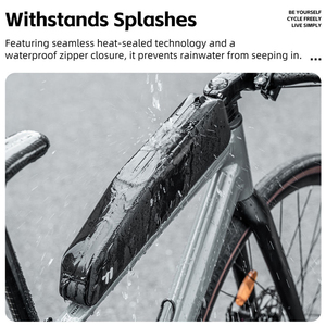 WEST BIKING Sac de cadre de vélo étanche grande capacité 1,9 L, sac de cadre étroit et étendu pour VTT et vélo de route - Product Image 3