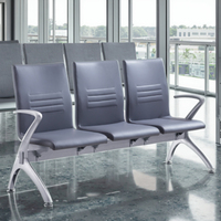 Chaise moderne en acier avec coussin en mousse durable, pieds antidérapants amovibles, design écologique pour les espaces publics