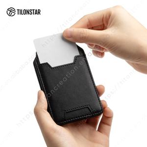 TILONSTAR TGPA100, recién llegado, billetera de cuero delgada de primera calidad para hombre, tarjetero magnético con bloqueo RFID para la parte trasera del teléfono - Product Image 2