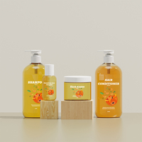 Flacon cosmétique de luxe personnalisé 250 ml 500 ml, beige, rond, doux au toucher, en plastique souple, pour lotion corporelle, beurre corporel, shampoing, ensemble de soins personnels