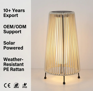 Lámpara de Pie para Exteriores de Estilo Nórdico, Lámpara de Mesa LED Impermeable para Jardín, Patio, Villa, Linterna Moderna de Cuerda Tejida, Decoración del Hogar - Product Image 1