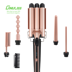 Bigoudi en céramique ionique à 3 baril, <span class=keywords><strong>fer</strong></span> à friser automatique avec Triple baril pour bigoudi de cheveux, usage domestique - Product Image 2