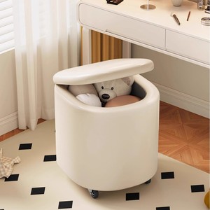 <span class=keywords><strong>Chaise</strong></span> de maquillage en cuir avec rangement, <span class=keywords><strong>chaise</strong></span> à roulettes pour chambre de femme, cadre en bois, <span class=keywords><strong>chaise</strong></span> moderne de luxe haut de gamme pour salon - Product Image 1