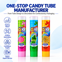 Tube Kemasan Plastik Aluminium dengan Logo Custom, Cetak UV, Wadah Tekan, Tutup Sekrup 12.7-35mm untuk Permen Cair