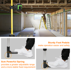 <span class=keywords><strong>Huepar</strong></span> LP36, support 1/4 "pour Lase et adaptateur 5/8", trépied de niveau <span class=keywords><strong>Laser</strong></span> télescopique de 3.7m/12 pieds de hauteur 5kg - Product Image 4