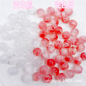 Perles rondes en verre cristal Lampwork de 10 mm, changeantes de couleur, pour bijoux DIY, bracelets, breloques de téléphone, pendentifs de voiture, accessoires - Product Image 2