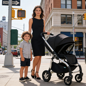 Superbe poussette bébé <span class=keywords><strong>3</strong></span>-en-<span class=keywords><strong>1</strong></span> légère et tendance OEM Tiger, <span class=keywords><strong>0</strong></span>-<span class=keywords><strong>3</strong></span> ans, 20 kg, roues 6,5/9 pouces, suspension 4 roues, EN1888-<span class=keywords><strong>2</strong></span>, CCC - Product Image 1