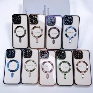 Pour 16PROMAX étui électroplaqué Transparent sans fil charge magnétique aspiration queue <span class=keywords><strong>coque</strong></span> de téléphone <span class=keywords><strong>iphone</strong></span> 14 13 12 11promax - Product Image 6