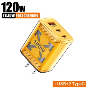 Yeni tasarım 120w güç ekran 3-Port hızlı şarj <span class=keywords><strong>USB</strong></span> <span class=keywords><strong>C</strong></span> adaptörü duvar şarj tipi <span class=keywords><strong>C</strong></span> telefon 16 15 için hızlı şarj - Product Image 2