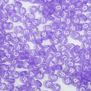 4*7mm Perles acryliques en vrac <span class=keywords><strong>Lettres</strong></span> anglaises Perles plates Diy Jewelry Acrylic Alphabet Beads Wholesale - Product Image 6