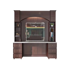 Station de miroir de salon durable, meubles de salon commerciaux modernes multifonctionnels en <span class=keywords><strong>bois</strong></span> pour <span class=keywords><strong>centre</strong></span> <span class=keywords><strong>commercial</strong></span> et hôtel, salon de coiffure et de beauté - Product Image 3