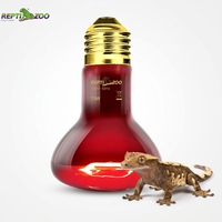 REPTIZOO Lampe chauffante infrarouge 75W pour reptiles, ampoule de chauffage rouge, spot de basking, culot E27 E26 pour dragon barbu, tortue, lézard et serpent
