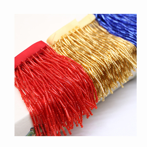 Aksesoris renda jahit DIY lebar 10cm, renda panjang warna emas dan perak untuk kostum, gaun, tirai, rumbai, pinggiran manik-manik, pita kain - Product Image 1