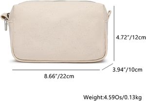 Custom Logo Printed Natural Plain Cotton Cosmetic <b>Toiletry</b> Makeup <b>Bag</b> Pouch Canvas Travel Organizer <b>Bag</b> Rpet - Product Image 3